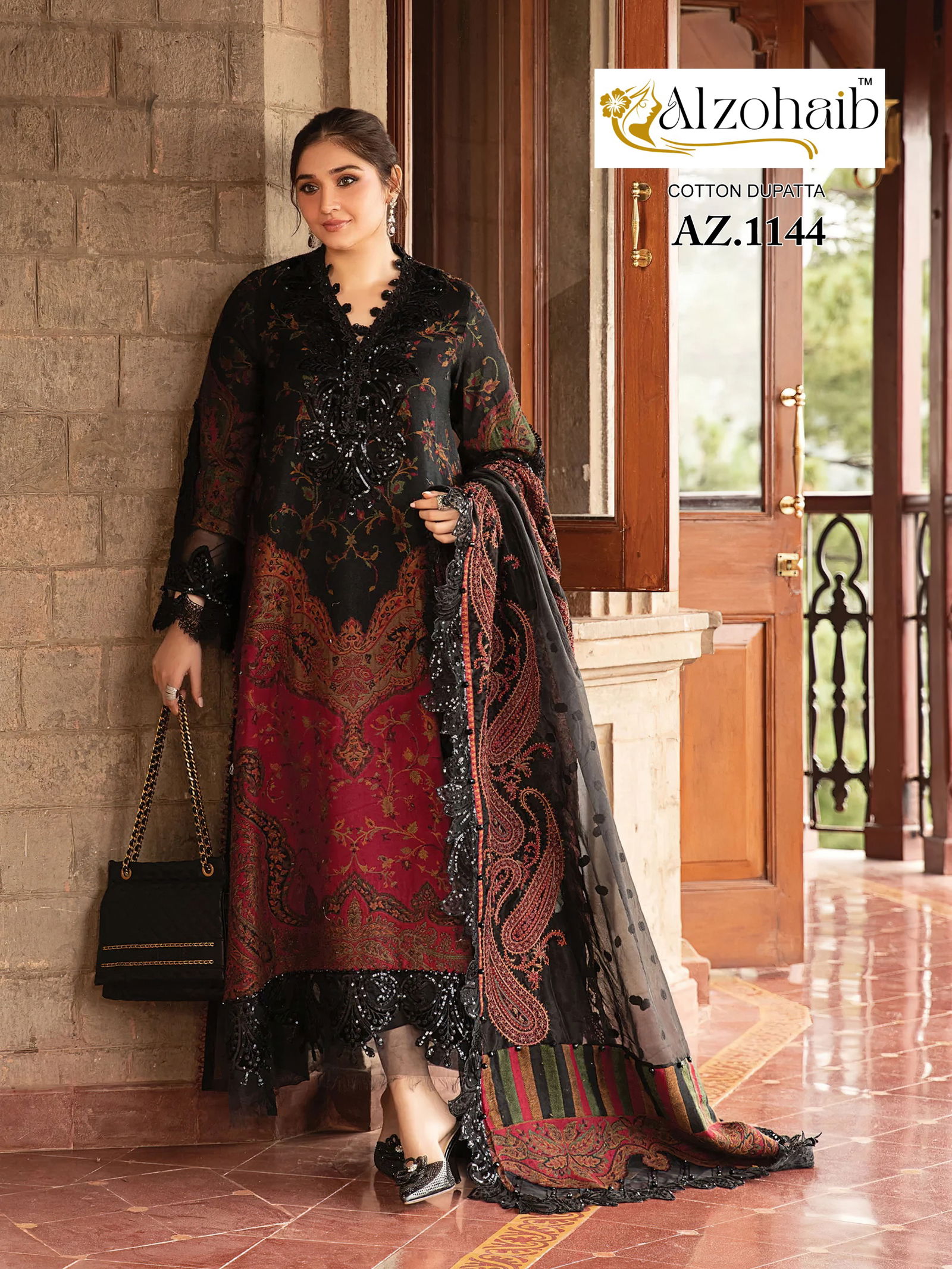 Alzohaib Az 1144 Cotton Printed Pakistani Suits Suppliers In India